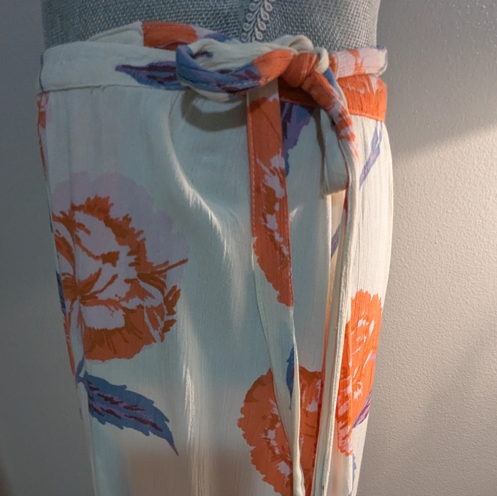 Billabong Dance Til Dawn Floral Midi Skirt Size S Adjustable Waist 3 - Picture 7 of 7